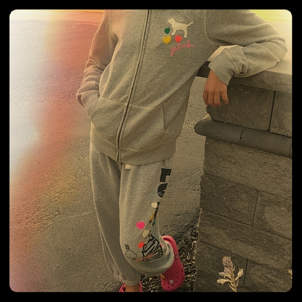 Grey hoodie with sweat pants